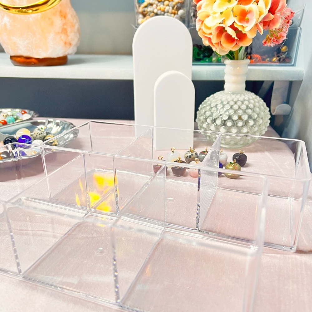 2 pc stackable jewelry make up organizer